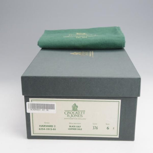 極上★クロケット&ジョーンズ 6E【定価￥86,900-★HARVARD 2/ハーバード】コインローファー/376ラスト/カーフ/黒/Crockett&Jones★j989