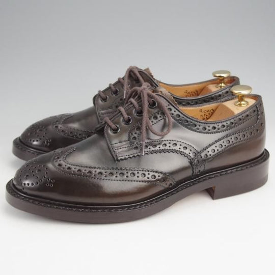 極上★トリッカーズ SIZE 6.5【現行定価￥165,000-★コードバン/BOURTON】バートン/m5633/深緑〜茶/カントリーシューズ/Tricker's★j990