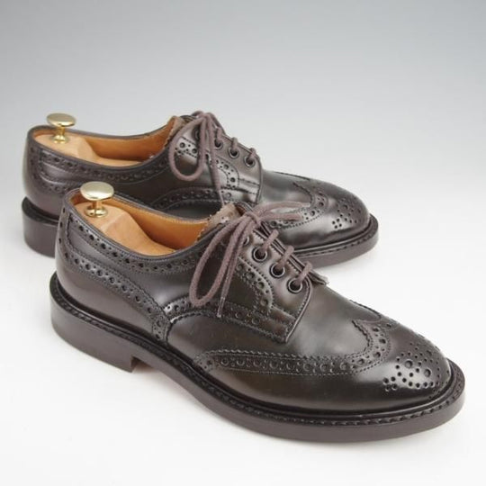 極上★トリッカーズ SIZE 6.5【現行定価￥165,000-★コードバン/BOURTON】バートン/m5633/深緑〜茶/カントリーシューズ/Tricker's★j990