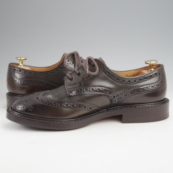 極上★トリッカーズ SIZE 6.5【現行定価￥165,000-★コードバン/BOURTON】バートン/m5633/深緑〜茶/カントリーシューズ/Tricker's★j990