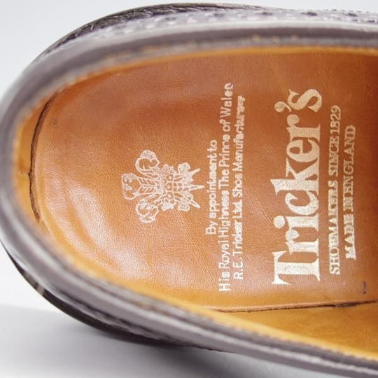 極上★トリッカーズ SIZE 6.5【現行定価￥165,000-★コードバン/BOURTON】バートン/m5633/深緑〜茶/カントリーシューズ/Tricker's★j990