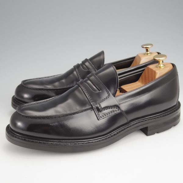 極美品★チャーチ 85F/UK8.5【★CAPSTONE 2/コインローファー】126ラスト/ポリッシュドバインダーカーフ/黒/メンズ/Church'★j991