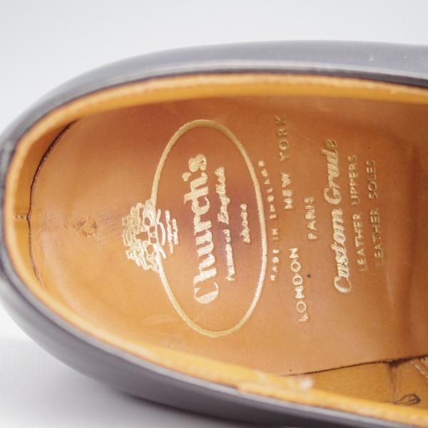 未使用★チャーチ 70F/UK7【貴重★73ラスト/コンサル同仕様/BALMORAL】ストレートチップ/ブックバインダーカーフ/黒/Church'★j993