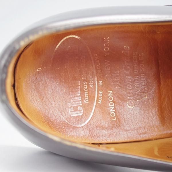 極上★チャーチ 80F/UK8【現行定価￥181,500-★旧チャーチ/73ラスト/ブックバインダーカーフ】Westbury/3都市ロゴ/黒/Church's★j994