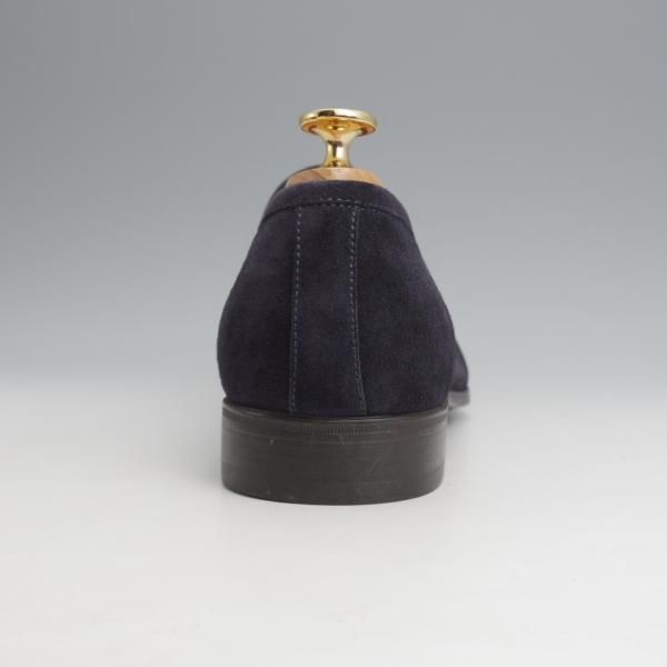 未使用★(伊)サントーニ SIZE 5.5【現行モデル定価￥102,300-★コインローファー/14944】スエード/紺/メンズ/Santoni★j999