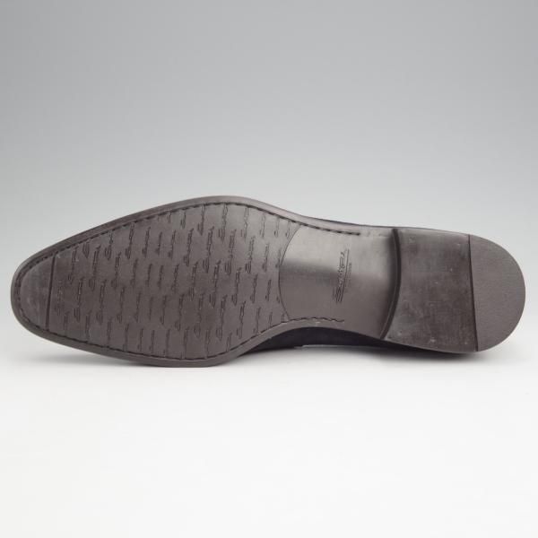 未使用★(伊)サントーニ SIZE 5.5【現行モデル定価￥102,300-★コインローファー/14944】スエード/紺/メンズ/Santoni★j999