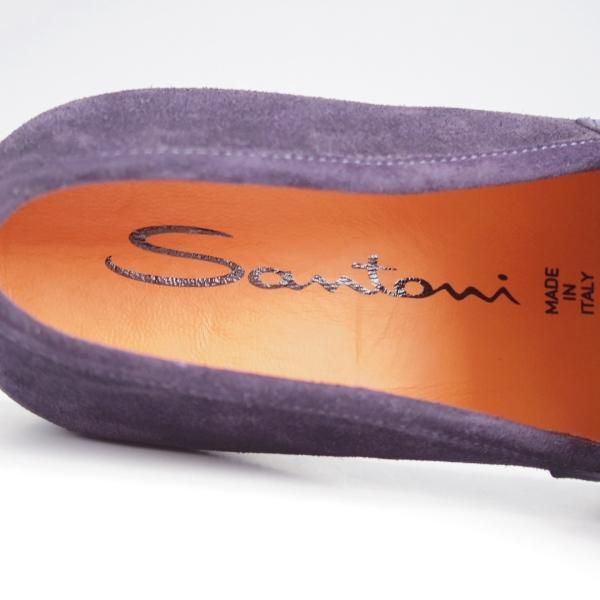 未使用★(伊)サントーニ SIZE 5.5【現行モデル定価￥102,300-★コインローファー/14944】スエード/紺/メンズ/Santoni★j999