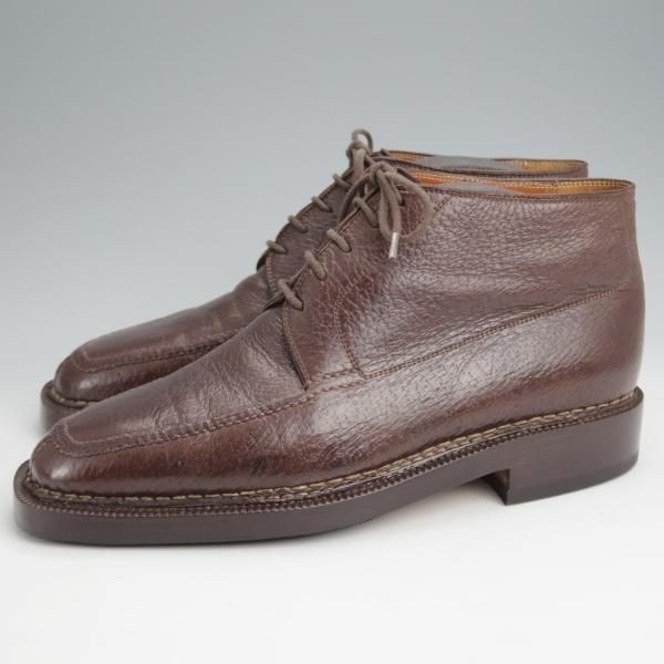 ★(伊)BONORA/ボノーラ SIZE 39【ノルベジェーゼ製法★ペッカリー革/純正シューツリー付き】旧ボノーラ/チャッカブーツ/濃茶★k001
