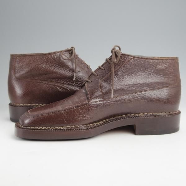 ★(伊)BONORA/ボノーラ SIZE 39【ノルベジェーゼ製法★ペッカリー革/純正シューツリー付き】旧ボノーラ/チャッカブーツ/濃茶★k001