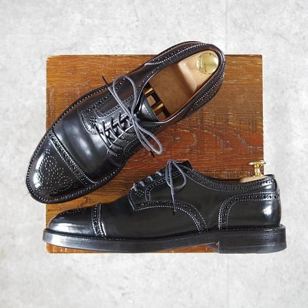 美品★オールデン 6D【現行定価17万円程度★コードバン仕様/セミブローグ】2146/アバディーンラスト/黒/ALDEN★k002