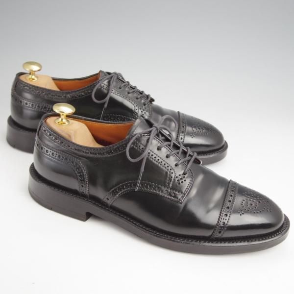 美品★オールデン 6D【現行定価17万円程度★コードバン仕様/セミブローグ】2146/アバディーンラスト/黒/ALDEN★k002