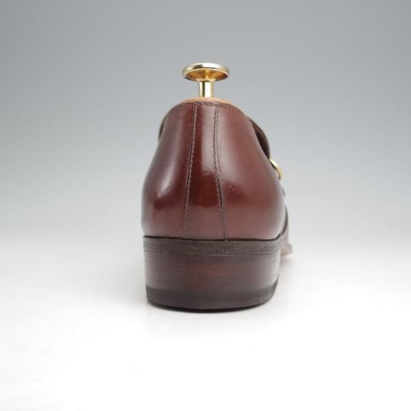 未使用★(伊)タニノクリスチー SIZE 7【定価10万円以上★ストラップ/ローファー】カーフ/濃茶/メンズ/TANINO CRISCI★k003