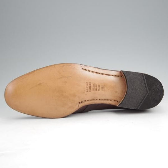 未使用★(伊)タニノクリスチー SIZE 7【定価10万円以上★ストラップ/ローファー】カーフ/濃茶/メンズ/TANINO CRISCI★k003