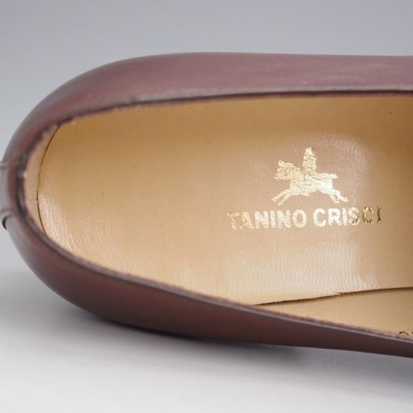 未使用★(伊)タニノクリスチー SIZE 7【定価10万円以上★ストラップ/ローファー】カーフ/濃茶/メンズ/TANINO CRISCI★k003
