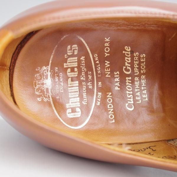 ★チャーチ 80F/UK8【旧チャーチ★ブックバインダーカーフ/3都市ロゴ】84ラスト/Barcroft/パンチドキャップトゥ/茶/Church's★k004