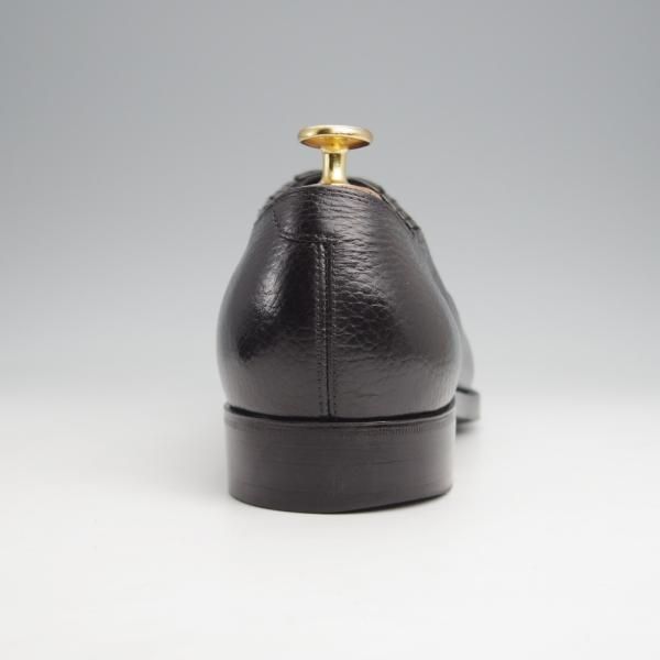 美品★(台東区)ジョーワークス SIZE 7.5【注文価格￥112,200〜★Wholecut lazyman/黒】サイドエラスティック/シボ革/JOE WORKS★k007