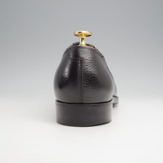 美品★(台東区)ジョーワークス SIZE 7.5【注文価格￥112,200〜★Wholecut lazyman/黒】サイドエラスティック/シボ革/JOE WORKS★k007