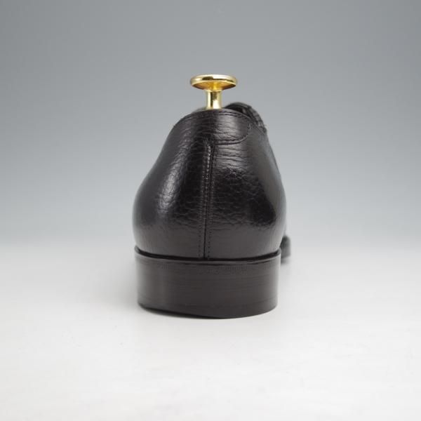 美品★(台東区)ジョーワークス SIZE 7.5【注文価格￥112,200〜★Wholecut lazyman/黒】サイドエラスティック/シボ革/JOE WORKS★k007