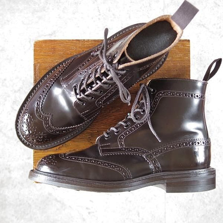 極美品★トリッカーズ SIZE 7【定価￥132,000-★ダイナイトソール仕様/STOW】ストウ/5634/カントリーブーツ/濃茶/Tricker's★k008