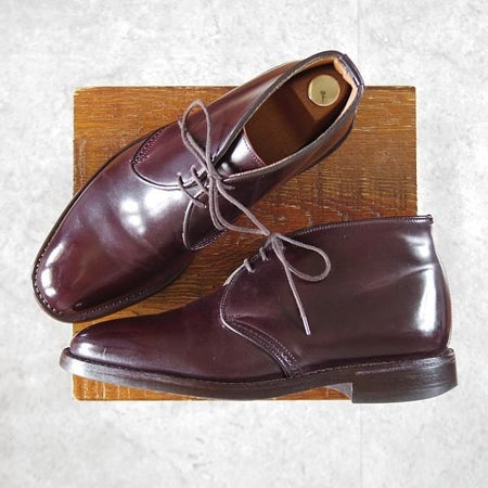 極上★トリッカーズ SIZE 7【現行定価16.5万円程度★コードバン仕様/(ハワイ)Leather Soul別注】チャッカブーツ/赤茶/Tricker's★k009
