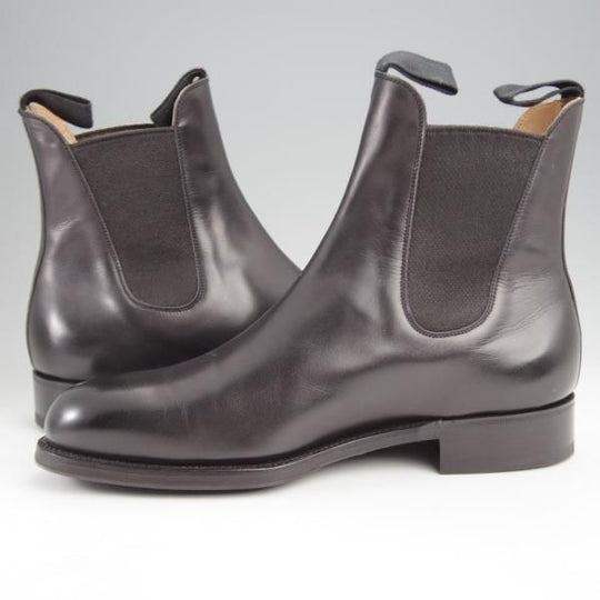 極美品★J.M.ウエストン 6.5E【定価￥187,000-★サイドゴアブーツ/705】39ラスト/ボックスカーフ/黒/メンズ/Weston/ウェストン★k022