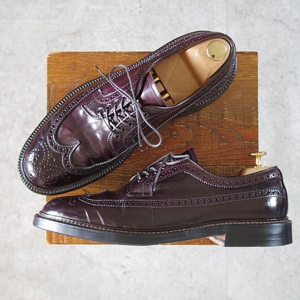 極美品★オールデン 8D【現行定価18万円程度★コードバン/ユナイテッドアローズ別注】バリーラスト/ロングウイング/赤茶/ALDEN★k025