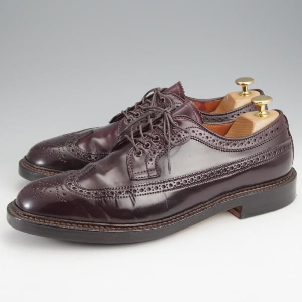 極美品★オールデン 8D【現行定価18万円程度★コードバン/ユナイテッドアローズ別注】バリーラスト/ロングウイング/赤茶/ALDEN★k025