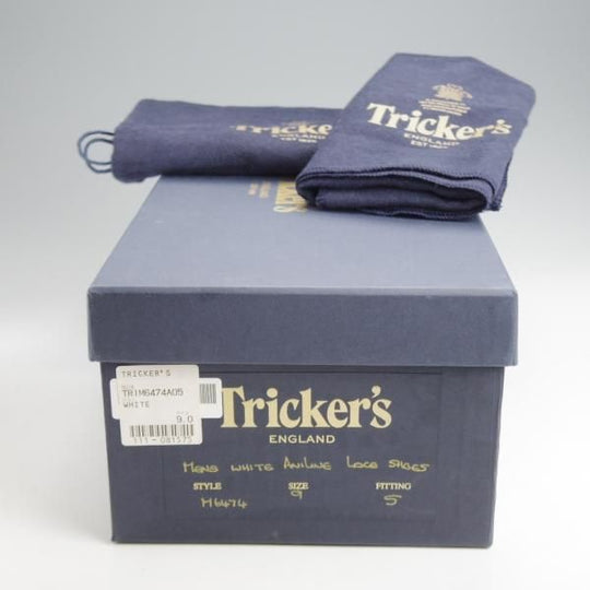 未使用★トリッカーズ SIZE 9【貴重★モンキーブーツのローカットモデル/M6474】カーフ/短靴/白/メンズ/Tricker's★k026