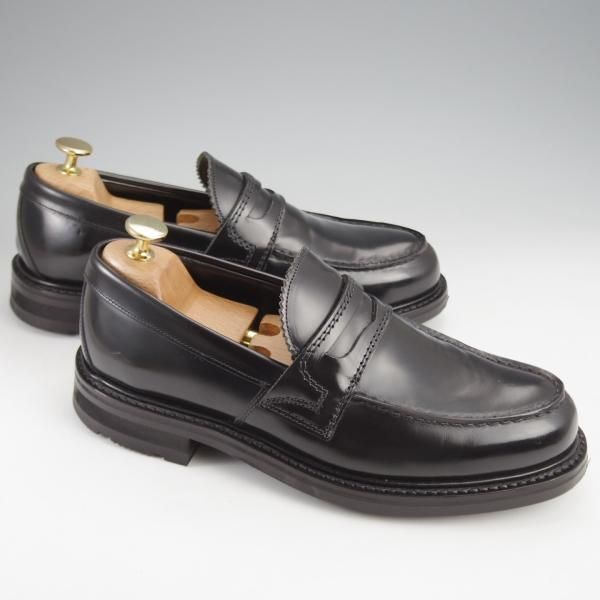 極上★チャーチ 60F/UK6【★CAPSTONE 2/コインローファー】126ラスト/ポリッシュドバインダーカーフ/黒/メンズ/Church'★k030