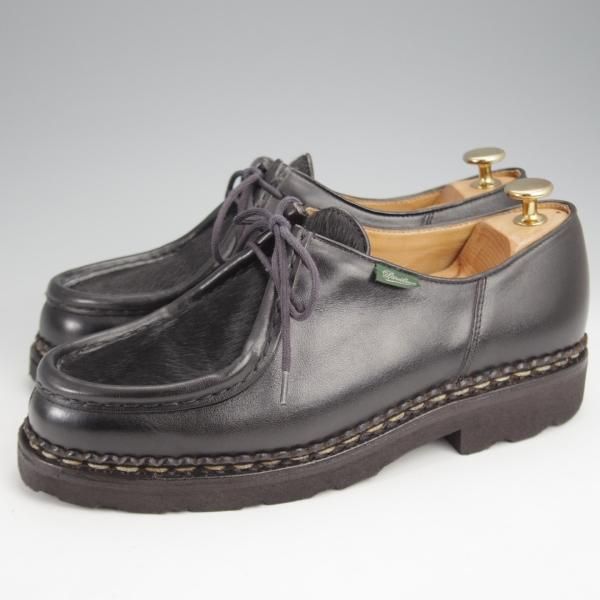 美品★パラブーツ SIZE 39.5【定価￥81,400-★ポニー/ミカエル/MICHAEL】チロリアンシューズ/リスレザー/黒/メンズ/Paraboot★k031