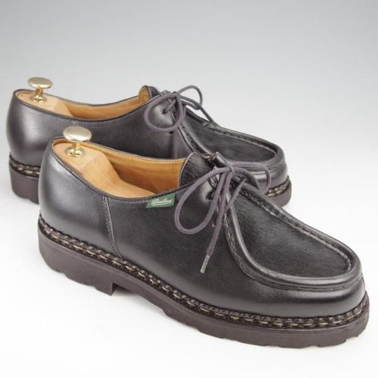 美品★パラブーツ SIZE 39.5【定価￥81,400-★ポニー/ミカエル/MICHAEL】チロリアンシューズ/リスレザー/黒/メンズ/Paraboot★k031