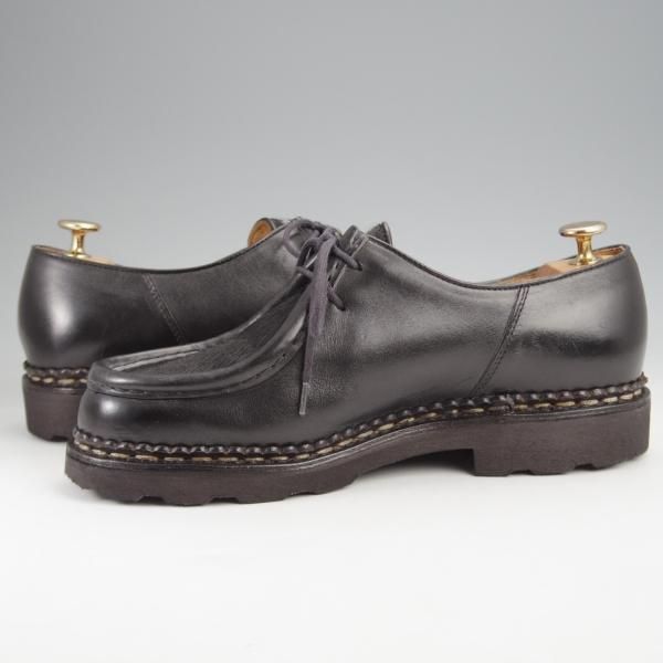 美品★パラブーツ SIZE 39.5【定価￥81,400-★ポニー/ミカエル/MICHAEL】チロリアンシューズ/リスレザー/黒/メンズ/Paraboot★k031