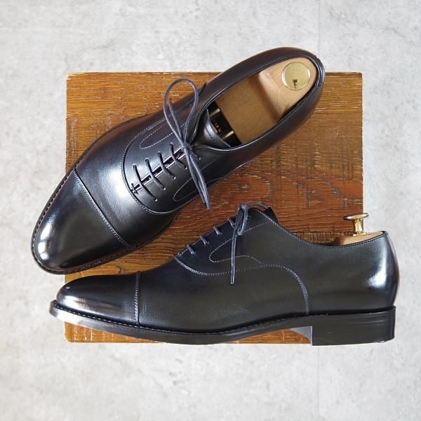 極美品★トレーディングポスト SIZE 7.5【定価￥49,500-★撥水レザー仕様/ダイナイトソール】T601/黒/メンズ/ユニオンロイヤル製★k033