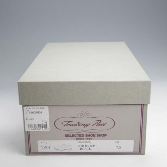 極美品★トレーディングポスト SIZE 7.5【定価￥49,500-★撥水レザー仕様/ダイナイトソール】T601/黒/メンズ/ユニオンロイヤル製★k033