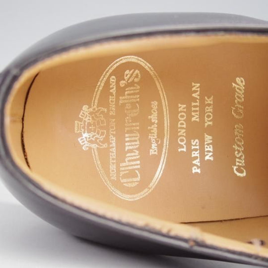 ほぼ試着程度★チャーチ 80F/UK8【現行定価￥176,000-★コンサル/CONSUL】173ラスト/ストレートチップ/カーフ/黒/メンズ/Church's★k036