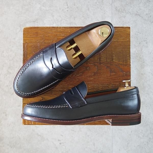 未使用★オールデン 7D【クロムエクセルレザー仕様★コインローファー/N5203F】ヴァンラスト/紺/ネイビー/メンズ/ALDEN★k037