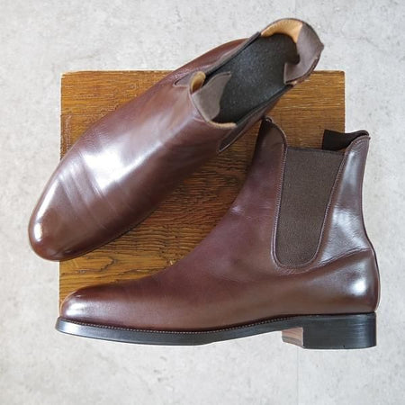 極上★J.M.ウエストン 7D【現行定価￥187,000-★サイドゴアブーツ/705】39ラスト/ボックスカーフ/濃茶/メンズ/Weston/ウェストン★k038