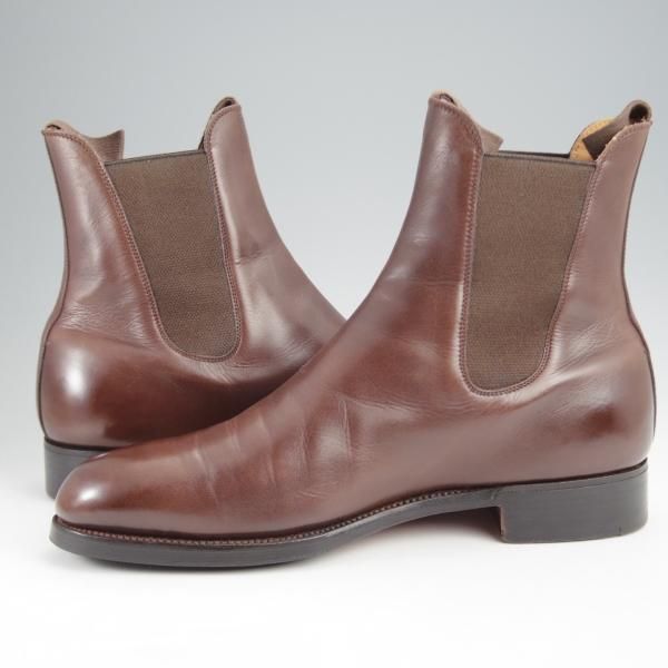 極上★J.M.ウエストン 7D【現行定価￥187,000-★サイドゴアブーツ/705】39ラスト/ボックスカーフ/濃茶/メンズ/Weston/ウェストン★k038