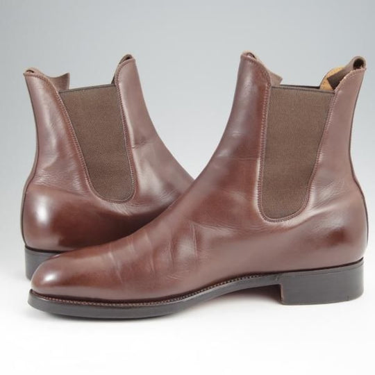 極上★J.M.ウエストン 7D【現行定価￥187,000-★サイドゴアブーツ/705】39ラスト/ボックスカーフ/濃茶/メンズ/Weston/ウェストン★k038