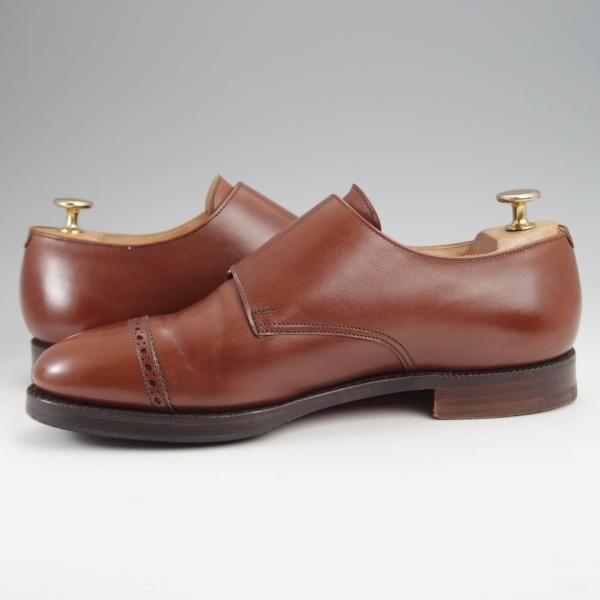 極上★クロケット&ジョーンズ 6.5E【★ロイドフットウェア別注/Lloyd Footwear】ダブルモンク/カーフ/茶/メンズ/Crockett&Jones★k042