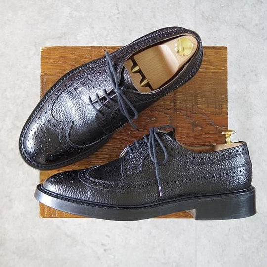 極上★トリッカーズ SIZE 7.5【現行定価10万円以上★ロングウイング/M5164】黒/カントリーシューズ/短靴/メンズ/Tricker's★k043