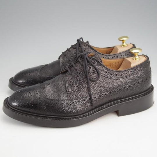極上★トリッカーズ SIZE 7.5【現行定価10万円以上★ロングウイング/M5164】黒/カントリーシューズ/短靴/メンズ/Tricker's★k043