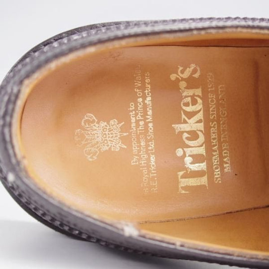 極上★トリッカーズ SIZE 7.5【現行定価10万円以上★ロングウイング/M5164】黒/カントリーシューズ/短靴/メンズ/Tricker's★k043