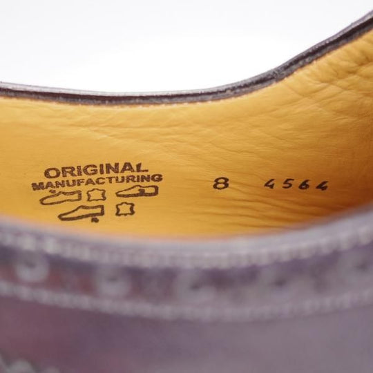 未使用★(伊)フランチェスコ・ベニーニョ SIZE 8【紺〜赤茶系パティーヌ★フルブローグ/4564】カーフ/メンズ/Francesco Benigno★k044