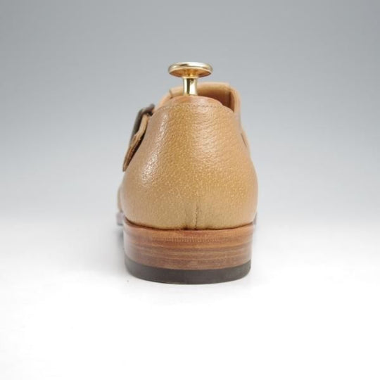 美品★(伊)F.LLIジャコメッティ SIZE 40.5【貴重★イノシシ革/グルカサンダル/FG166】FAUSTO/薄茶/メンズ/Giacometti★k045