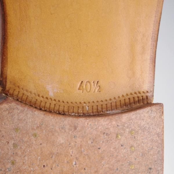 美品★(伊)F.LLIジャコメッティ SIZE 40.5【貴重★イノシシ革/グルカサンダル/FG166】FAUSTO/薄茶/メンズ/Giacometti★k045