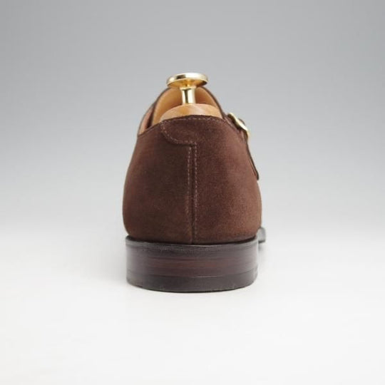 極美品★クロケット&ジョーンズ 8E【貴重★(英)ジョージクレバリー別注/モンクストラップ】スエード/濃茶/Crockett&Jones★k046