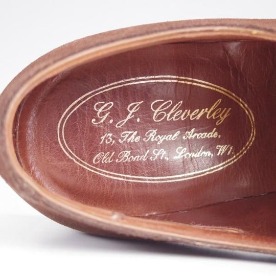 極美品★クロケット&ジョーンズ 8E【貴重★(英)ジョージクレバリー別注/モンクストラップ】スエード/濃茶/Crockett&Jones★k046