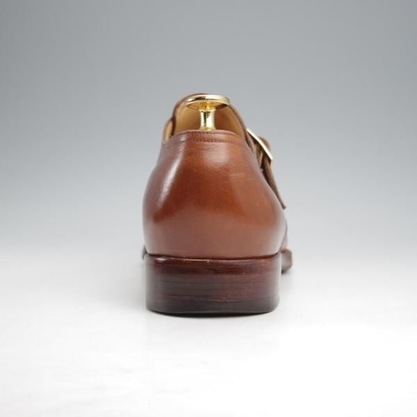 ★(伊)BONORA/ボノーラ SIZE 7.5【貴重★ハンドソーンウェルテッド製法/旧ボノーラ】モンクストラップ/カーフ/茶/メンズ★k047