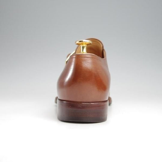 ★(伊)BONORA/ボノーラ SIZE 7.5【貴重★ハンドソーンウェルテッド製法/旧ボノーラ】モンクストラップ/カーフ/茶/メンズ★k047